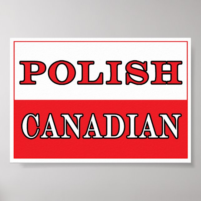 Póster Bandera polaca canadiense (Frente)