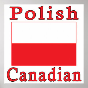Póster Bandera polaca canadiense