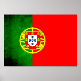 Póster Bandera portuguesa de contraste colorido