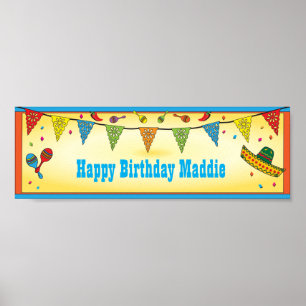 Póster Bandera poster de Fiesta Mexicana