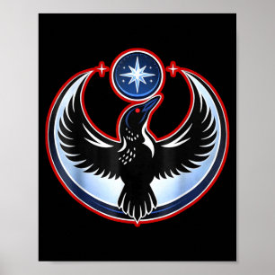 Póster bandera rebelde de Minnesota nueva bandera del est