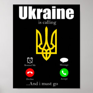 Póster Bandera regalo Ucrania Ukraini Kiev ucraniano Ukra