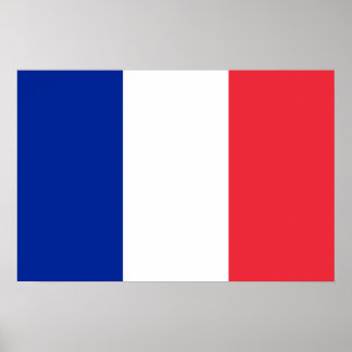 Póster Bandera roja blanca y azul de Francia