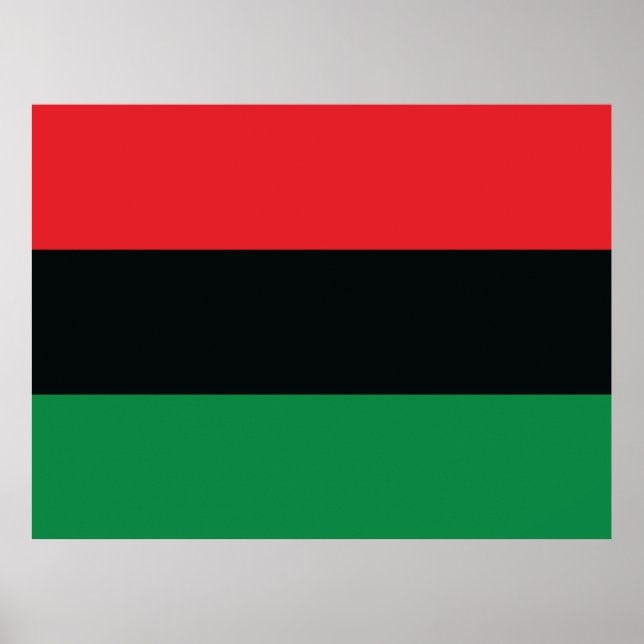 Póster Bandera roja, negra y verde