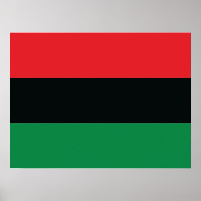 Póster Bandera Roja, Negra y Verde (Frente)