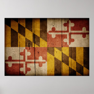 Póster Bandera Rugged Wood Maryland