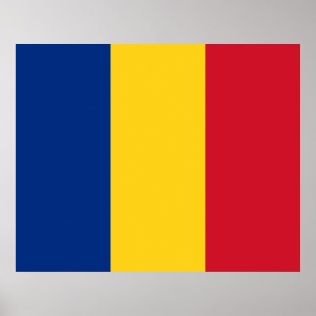 Póster Bandera rumana (Rumania) (Frente)