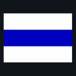 Póster bandera rusa contra la guerra, línea azul ucrania,<br><div class="desc">bandera rusa contra la guerra símbolo de solidaridad de la línea azul ucrania</div>