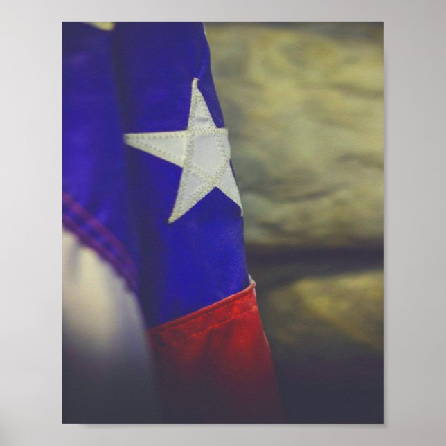 Póster Bandera Rusa Estrella de Texas Estados Unidos (Frente)