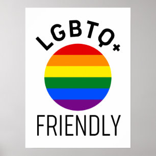 Póster bandera simpatizante lgbtq símbolo del arcoiris ho