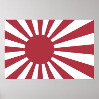 Bandera solar imperial en ascenso de Japón, Edo a 