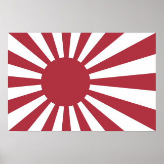 Póster Bandera solar imperial en ascenso de Japón, Edo a 