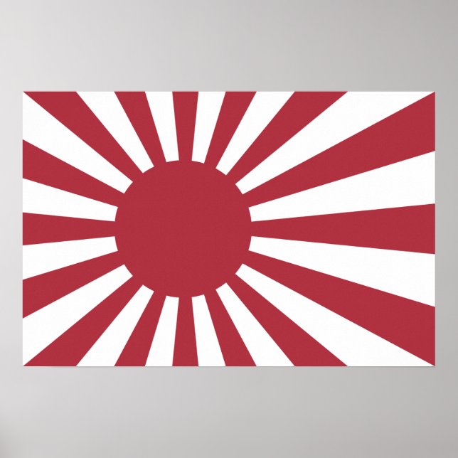 Póster Bandera solar imperial en ascenso de Japón, Edo a  (Frente)