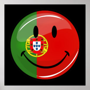 Póster Bandera sonriente portuguesa