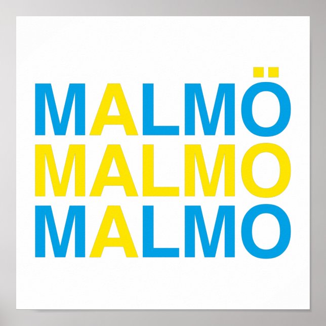 Póster Bandera sueca MALMO (Frente)