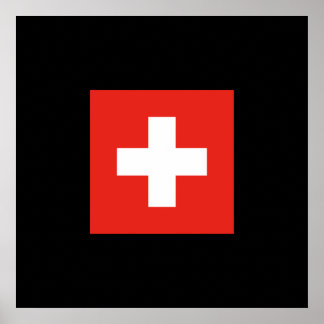 Póster Bandera suiza - Bandera de Suiza