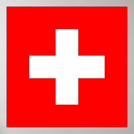 Póster Bandera suiza (Suiza)