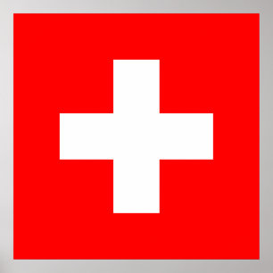 Póster Bandera suiza (Suiza)