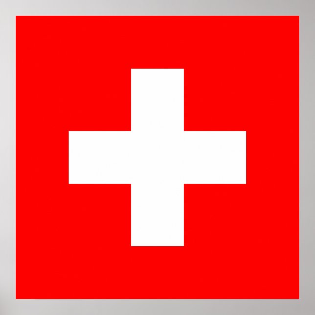 Póster Bandera suiza (Suiza) (Frente)