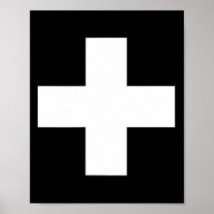 Póster Bandera Suiza Suiza Cruz Senderismo Lucerna Alpes