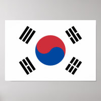 Bandera surcoreana - Corea - Taegeukgi - 대 한 민 국 의