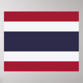 Póster Bandera tailandesa (Tailandia)