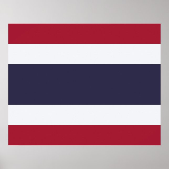 Póster Bandera tailandesa (Tailandia) (Frente)