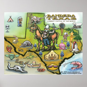 Póster Bandera Texas