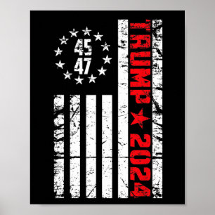 Póster Bandera Trump 2024 - 45 47 Bandera de Trump Betsy 