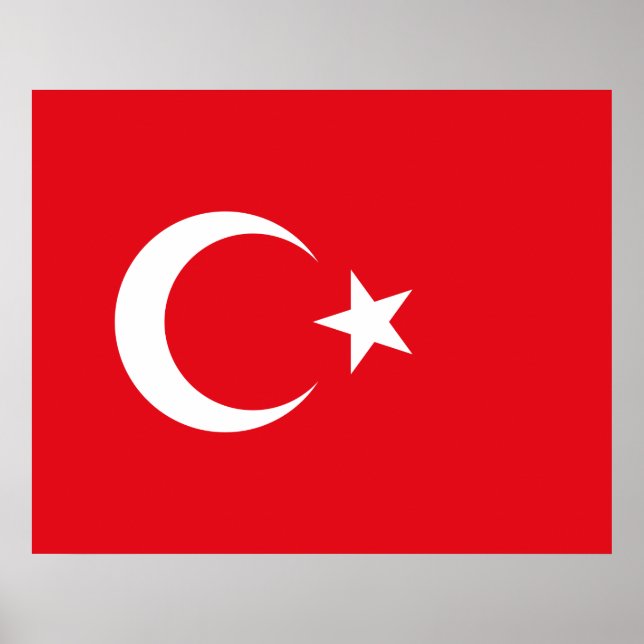 Póster Bandera turca (Turquía) (Frente)