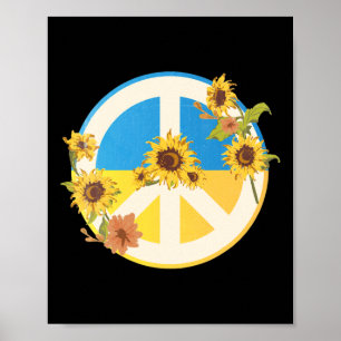 Póster Bandera Ucraniana de Girasol Yo Apoyo a Ucrania Uc