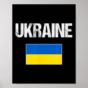 Póster Bandera ucraniana de Ucrania para hombres, mujeres