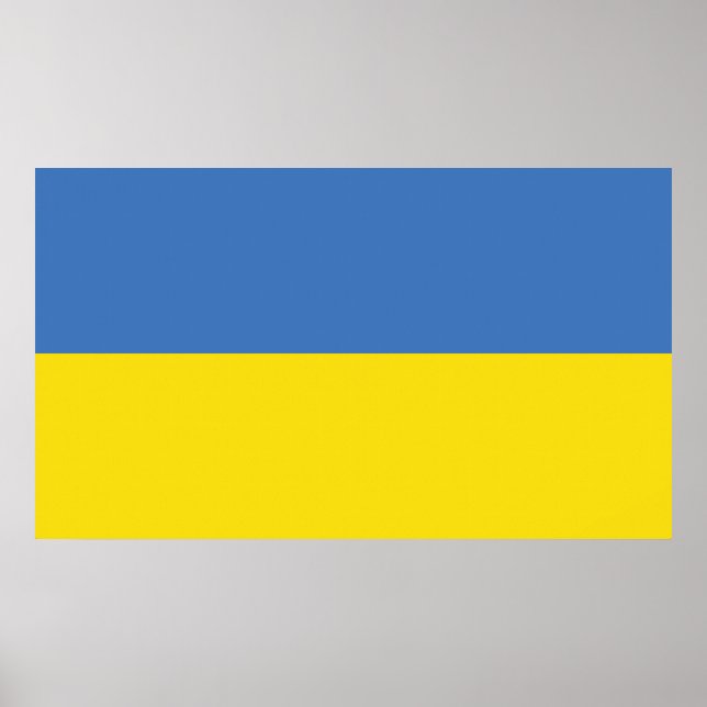 Póster Bandera ucraniana, eslava ucraniana, С л а в У к а (Frente)