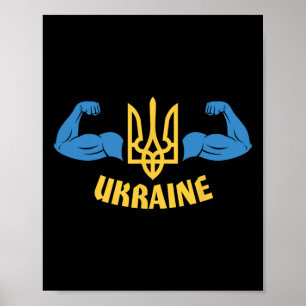 Póster Bandera ucraniana Hombres ucranianos Cita ucranian