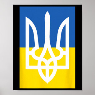 Póster Bandera Ucraniana Patrimonio Vintage