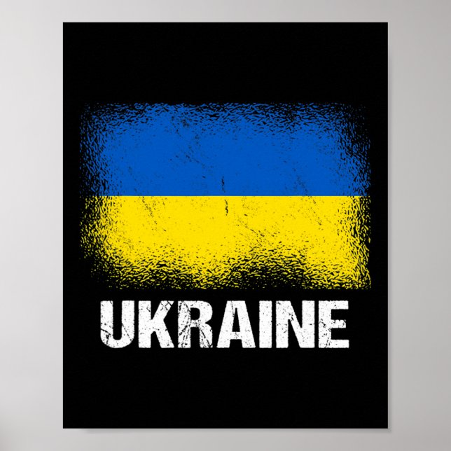 Póster Bandera ucraniana Ucrania  (Frente)