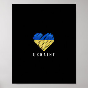 Póster Bandera ucraniana vintage Ucrania orgullo 2 