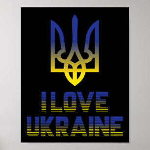 Póster Bandera ucraniana vintage Ucrania orgullo 4