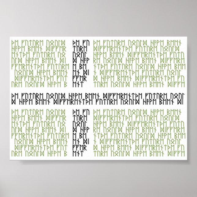 Póster Bandera Vinland w Runes - Poster (Frente)