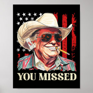 Póster Bandera Western Trump Cowboy Te Perdiste Trump 202