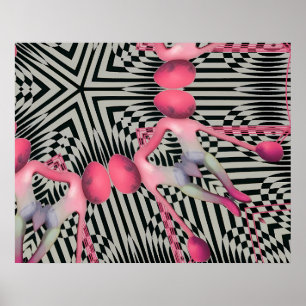 Póster Bandera wombo del surrealismo de la independencia