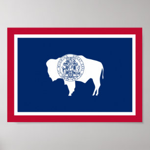 Póster Bandera Wyoming