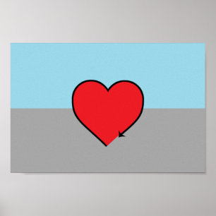 Póster Bandera y símbolo de orgullo autosexual