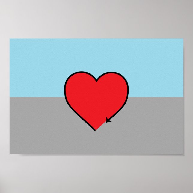 Póster Bandera y símbolo de orgullo autosexual (Frente)
