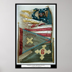 Póster Banderas de combate de la Unión famosa - Placa 1 -