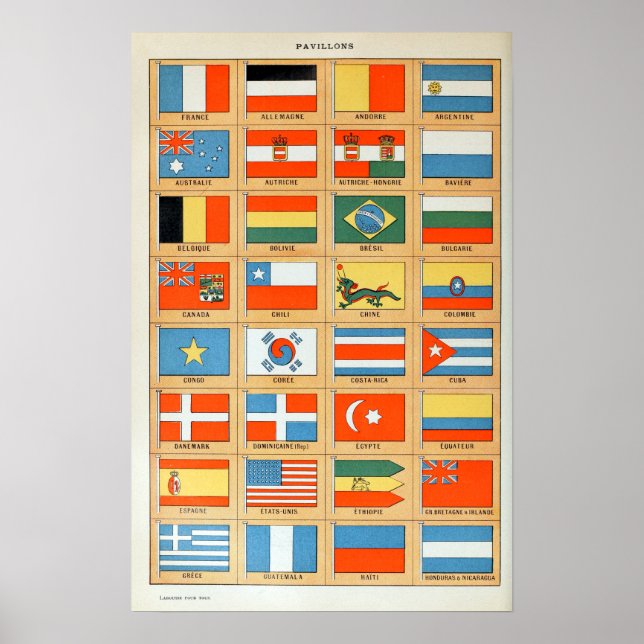 Póster Banderas de época del mundo (Frente)
