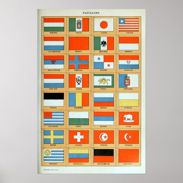 Póster Banderas de época del mundo (Frente)