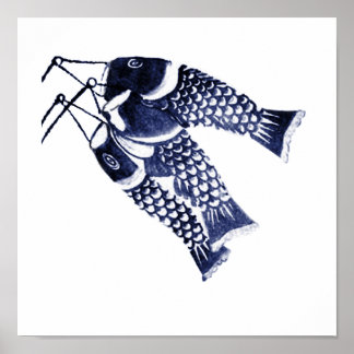 Póster Banderas de Koi