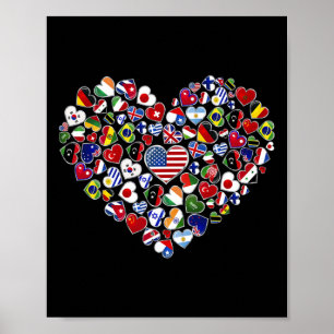 Póster Banderas De Los Países Del Mundo