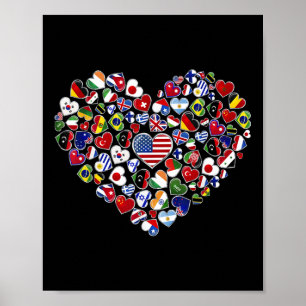 Póster Banderas De Los Países Del Mundo, Un Ex Cultural